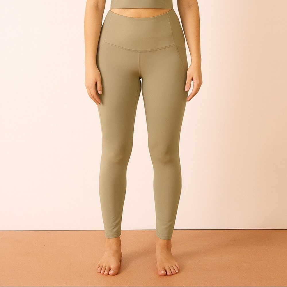 Will It Olive High-Waisted Fleece Lined Leggings. Size-X-Small